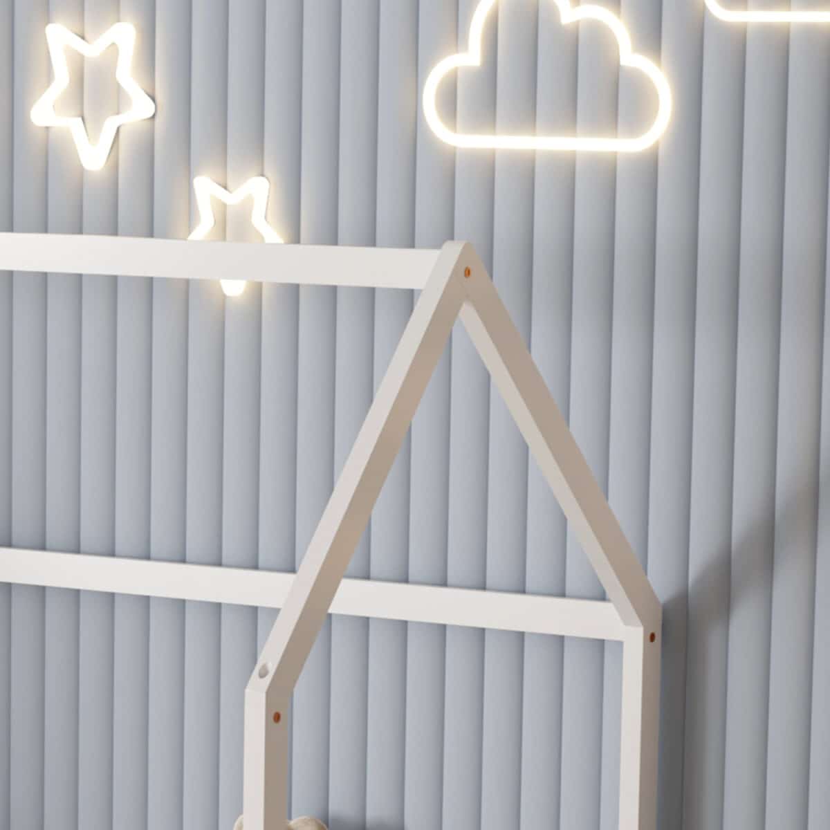 ΚΡΕΒΑΤΙ ΠΑΙΔΙΚΟ ΜΕ ΚΑΓΚΕΛΑ PHYLLIS HM679.03 τ.MONTESSORI ΞΥΛΟ ΠΕΥΚΟ ΛΕΥΚΟ-190x90εκ. - Image 6