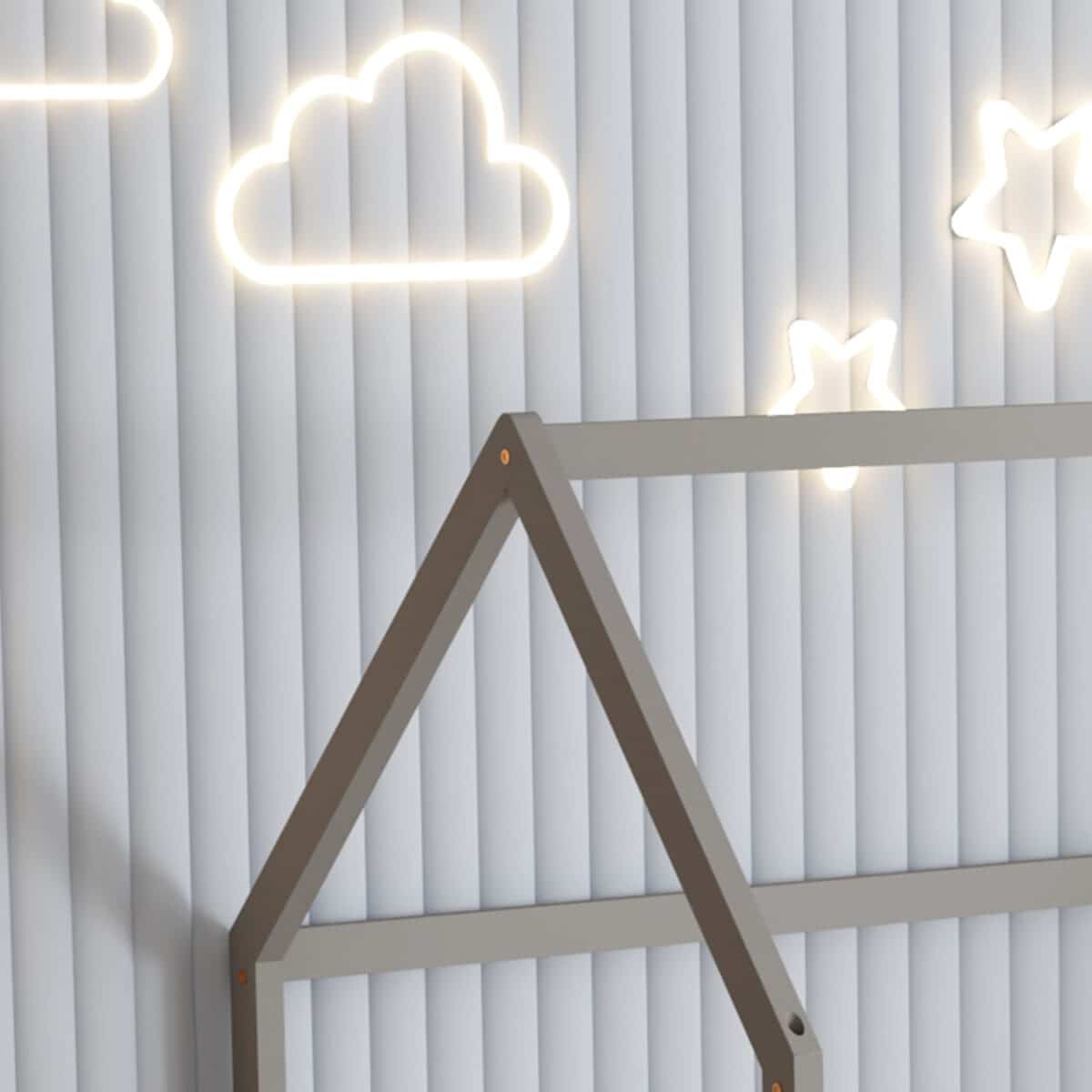 ΚΡΕΒΑΤΙ ΠΑΙΔΙΚΟ ΜΕ ΚΑΓΚΕΛΑ PHYLLIS HM679.05 τ.MONTESSORI ΞΥΛΟ ΠΕΥΚΟ ΓΚΡΙ-190x90εκ. - Image 6