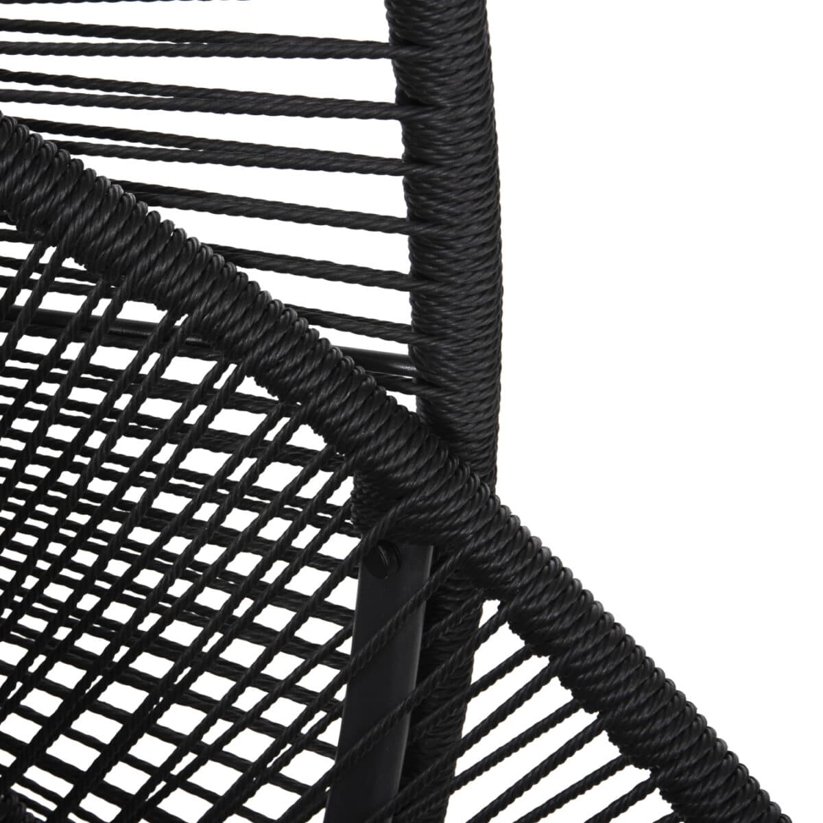 ΚΡΕΜΑΣΤΗ ΦΩΛΙΑ RULER HM6083 ΜΑΥΡΟ ΜΕΤΑΛΛΟ ΚΑΙ ΣΥΝΘ.RATTAN-ΓΚΡΙ ΜΑΞΙΛΑΡΙ 120x110x190Υ - Image 8