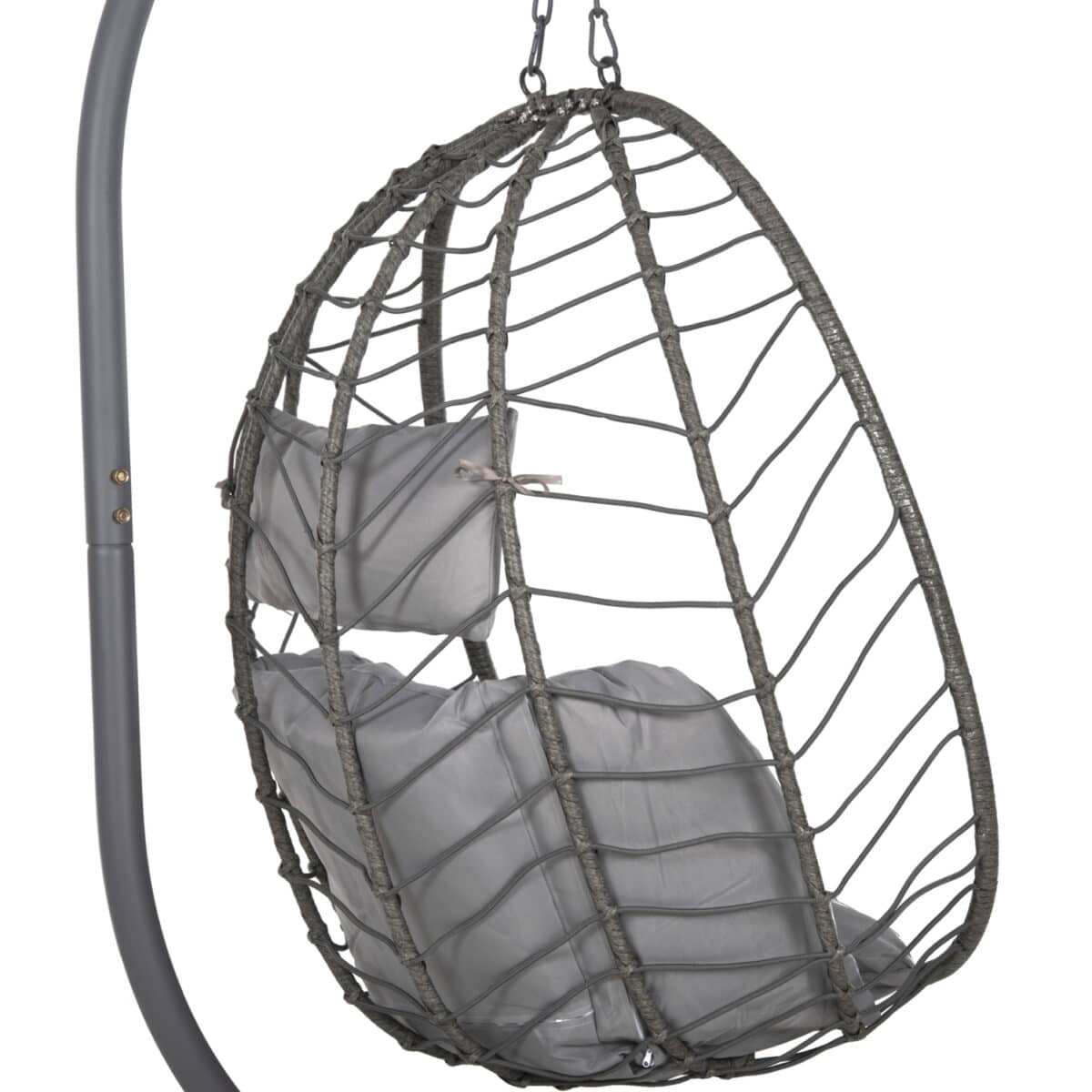 ΚΡΕΜΑΣΤΗ ΠΟΛΥΘΡΟΝΑ ΦΩΛΙΑ MILLIE HM5997.10 ΜΕΤΑΛΛΟ-ΣΥΝΘ.RATTAN ΓΚΡΙ 90x75x190Υεκ. - Image 9
