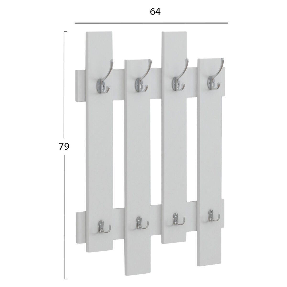 ΚΡΕΜΑΣΤΡΑ ΕΙΣΟΔΟΥ WESSON HM8940.11 ΜΕΛΑΜΙΝΗ ΣΕ ΛΕΥΚΟ 64x4x79Υεκ. - Image 2