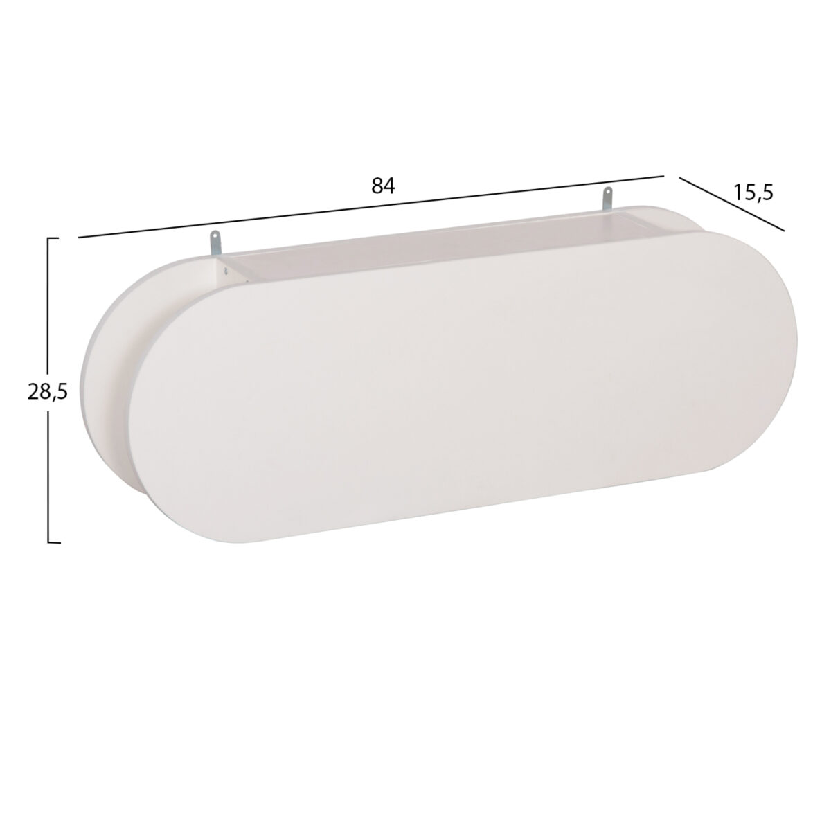 ΚΡΕΜΑΣΤΡΑ ΕΙΣΟΔΟΥ & ΚΛΕΙΣΤΟ ΡΑΦΙ STOR HM18078.01 ΜΕΛΑΜΙΝΗ ΛΕΥΚΗ 84x15.5x28.5Υεκ - Image 2