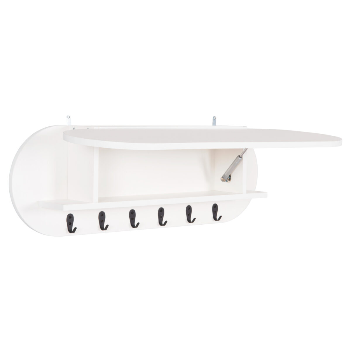 ΚΡΕΜΑΣΤΡΑ ΕΙΣΟΔΟΥ & ΚΛΕΙΣΤΟ ΡΑΦΙ STOR HM18078.01 ΜΕΛΑΜΙΝΗ ΛΕΥΚΗ 84x15.5x28.5Υεκ - Image 5