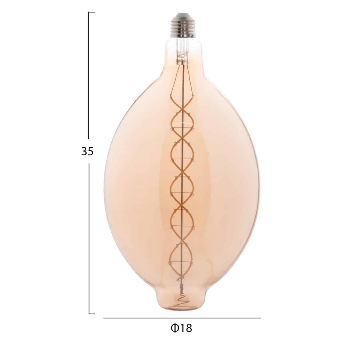 ΛΑΜΠΤΗΡΑΣ LED FILAMENT 8W E27 3000K TEA COLOR DIMMABLE HM4051.02 - Image 2