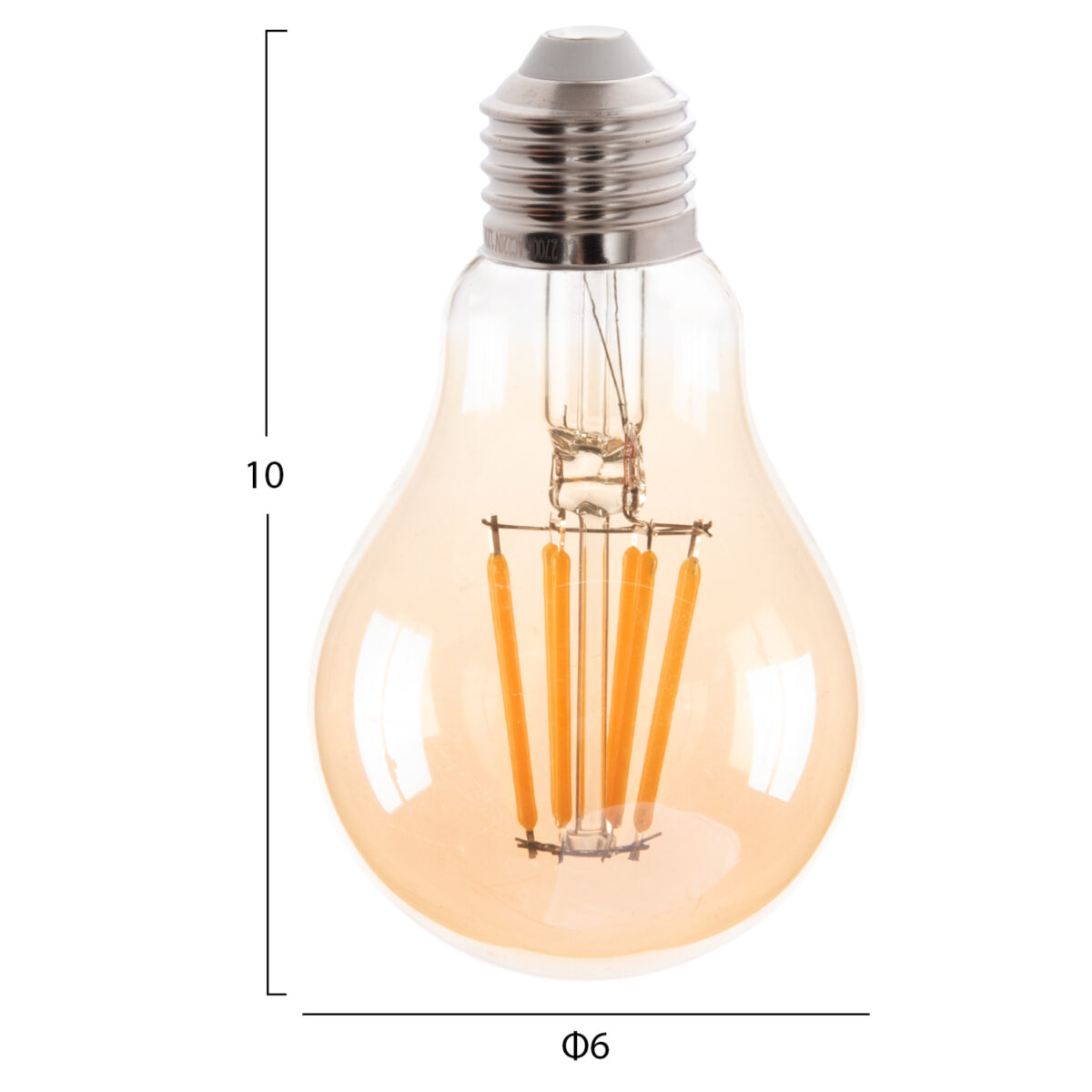 ΛΑΜΠΤΗΡΑΣ HM4045 LED FILAMENT 8W E27 3000K GOLD DIMMABLE - Image 2