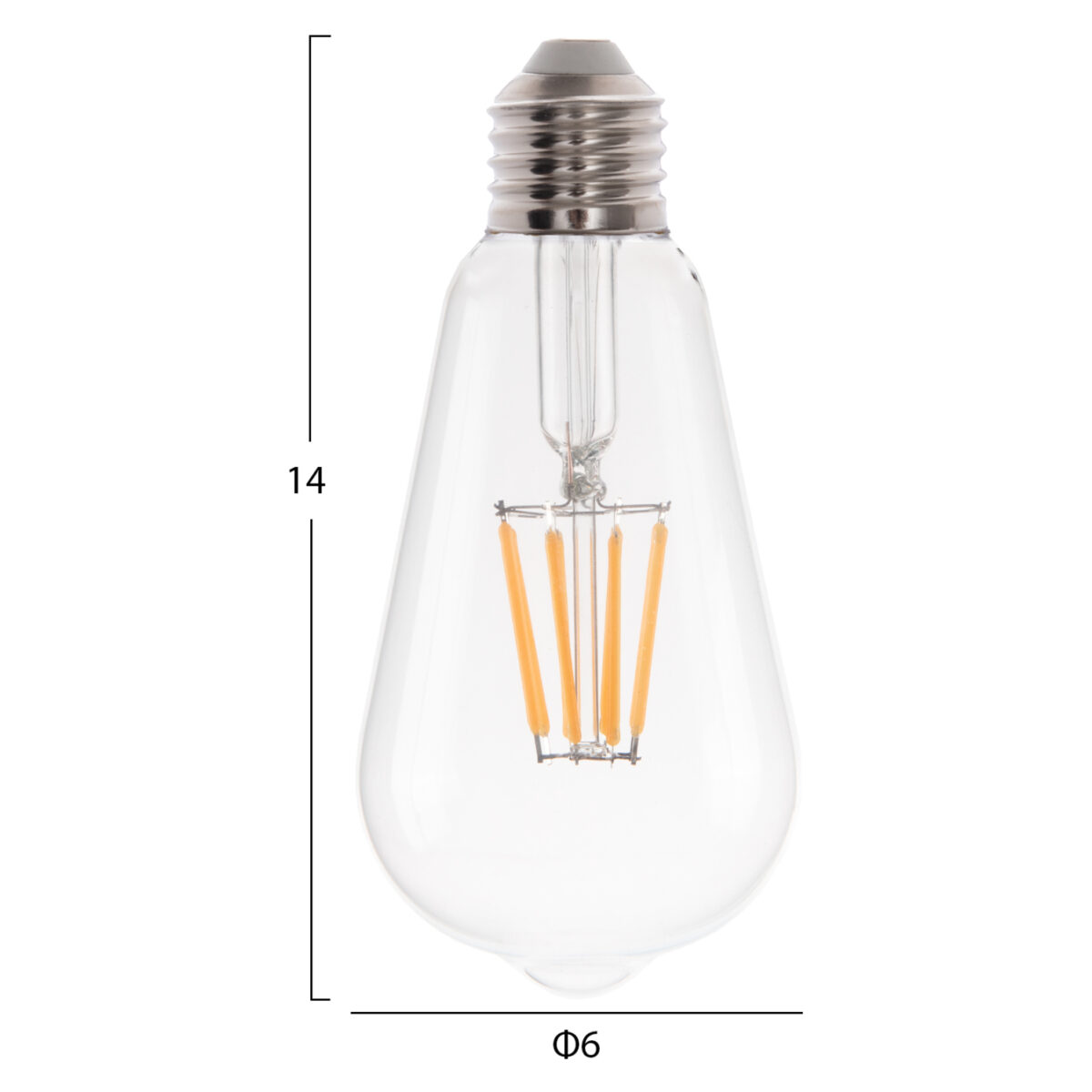 ΛΑΜΠΤΗΡΑΣ HM4188.01 LED FILAMENT 8W E27 DIMMABLE 2700K ΔΙΑΦΑΝΟΣ - Image 2