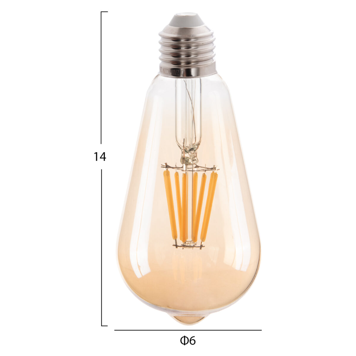 ΛΑΜΠΤΗΡΑΣ HM4188.02 LED FILAMENT 8W E27 DIMMABLE 3000K GOLD - Image 2