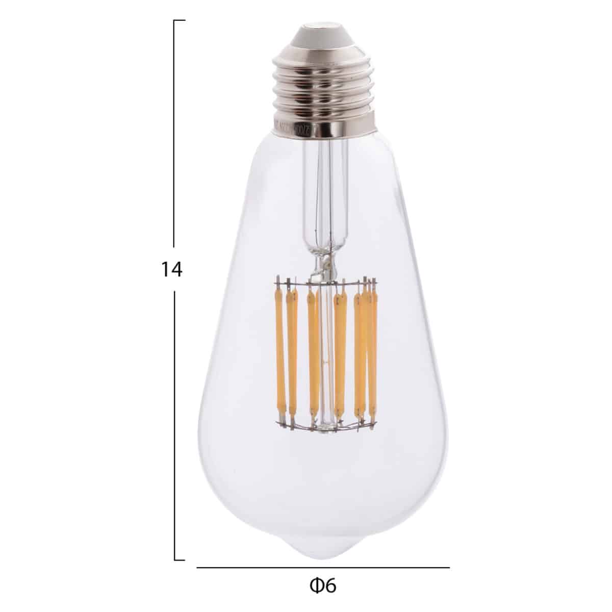 ΛΑΜΠΤΗΡΑΣ HM4189.01 LED FILAMENT 12W E27 2700K ΔΙΑΦΑΝΟΣ - Image 2