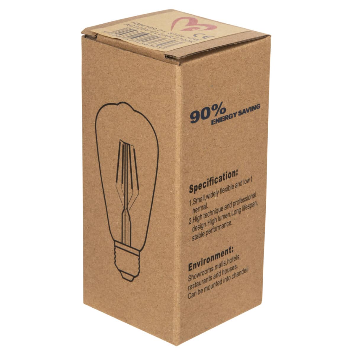 ΛΑΜΠΤΗΡΑΣ HM4189.01 LED FILAMENT 12W E27 2700K ΔΙΑΦΑΝΟΣ - Image 4