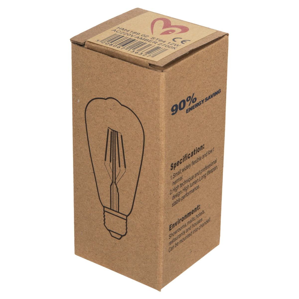 ΛΑΜΠΤΗΡΑΣ HM4189.02 LED FILAMENT 12W E27 2700K GOLD - Image 5