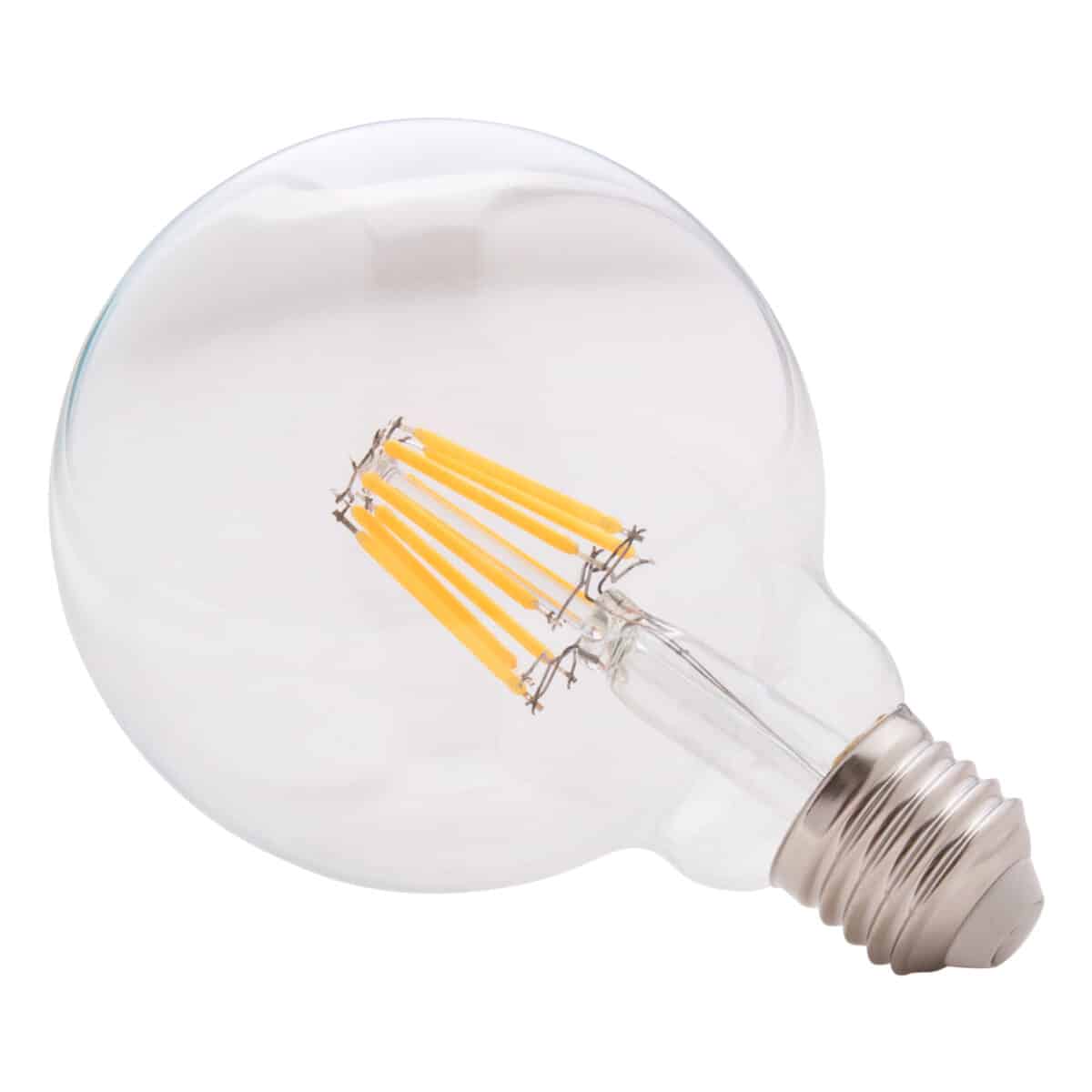 ΛΑΜΠΤΗΡΑΣ GLOBO LED FILAMENT 8W E27 3000K ΔΙΑΦΑΝΟΣ DIMMABLE HM4050.01 - Image 3