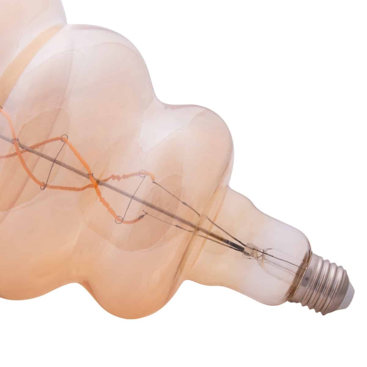 ΛΑΜΠΤΗΡΑΣ LED FILAMENT 8W E27 3000K GOLD COLOR DIMMABLE  HM4056.02 - Image 3