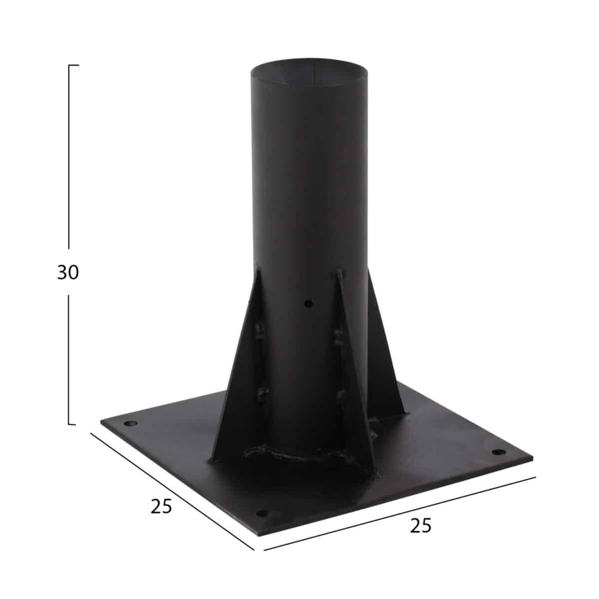 ΜΑΥΡΗ ΒΑΣΗ ΟΜΠΡΕΛΑΣ ΨΑΘΙΝΗΣ ΤΕΤΡΑΓΩΝΗ HM5656 25x25x30Υ εκ. ΒΑΡΈΩΣ ΤΥΠΟΥ - Image 2