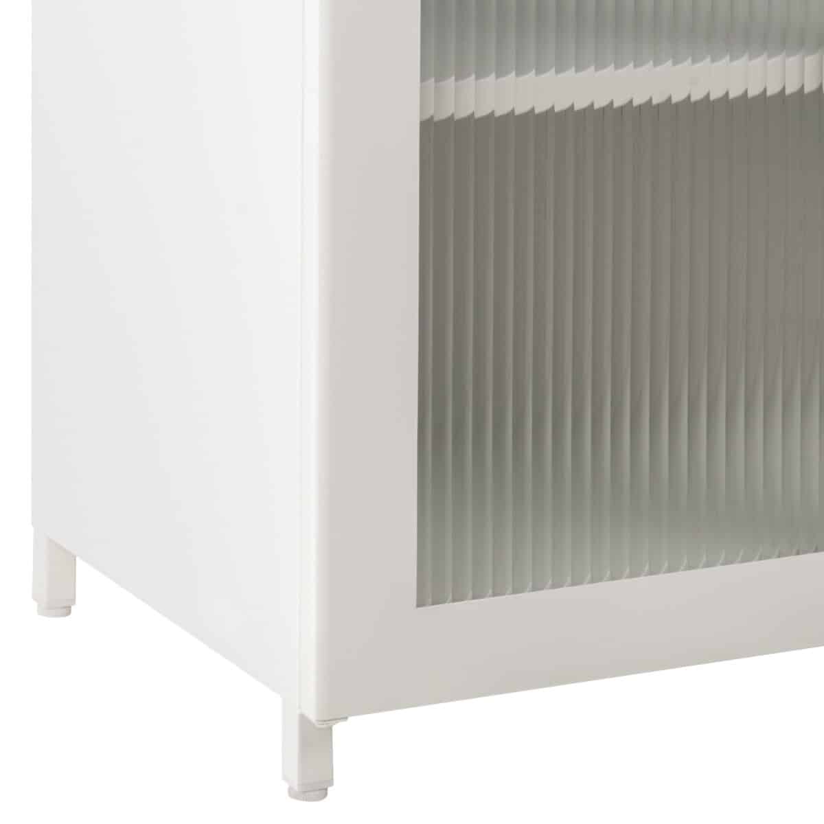 ΜΕΤΑΛΛΙΚΟ ΝΤΟΥΛΑΠΙ ΒΙΤΡΙΝΑ CARIL HM9571.02 ΛΕΥΚΟ 80x37-40x102Yεκ. - Image 8