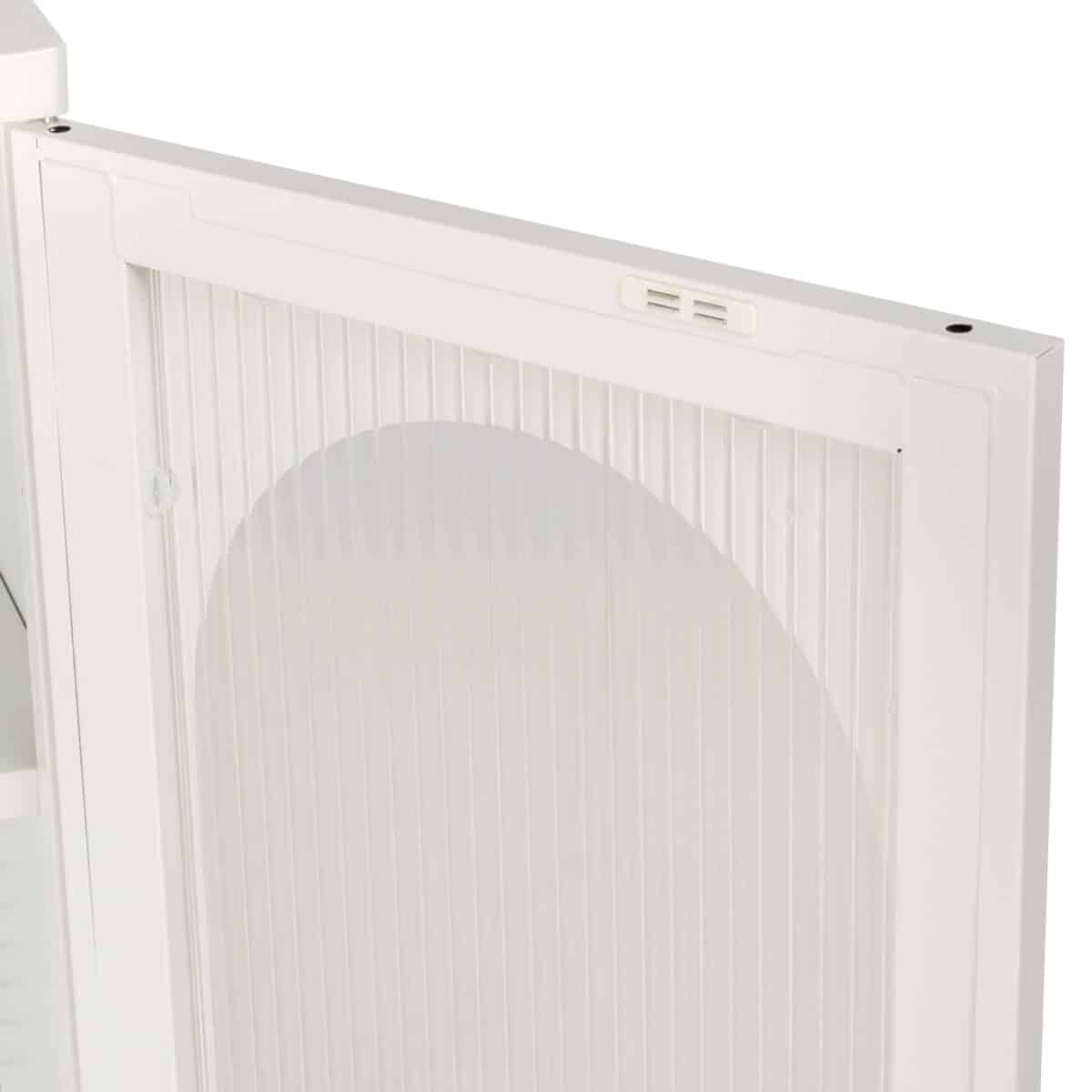 ΜΕΤΑΛΛΙΚΟ ΝΤΟΥΛΑΠΙ ΒΙΤΡΙΝΑ CARIL HM9571.02 ΛΕΥΚΟ 80x37-40x102Yεκ. - Image 9