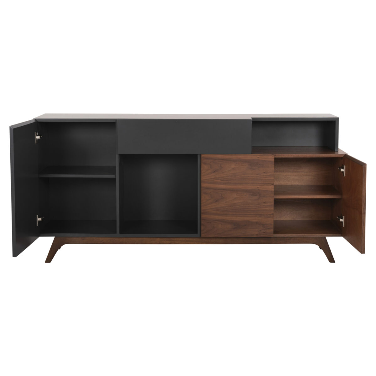 ΜΠΟΥΦΕΣ PREDA HM9747 MDF ΜΕ ΚΑΡΥΔΙ & ΣΚΟΥΡΟ ΓΚΡΙ ΚΑΠΛΑΜΑ 167x28-40x80Υεκ. - Image 5