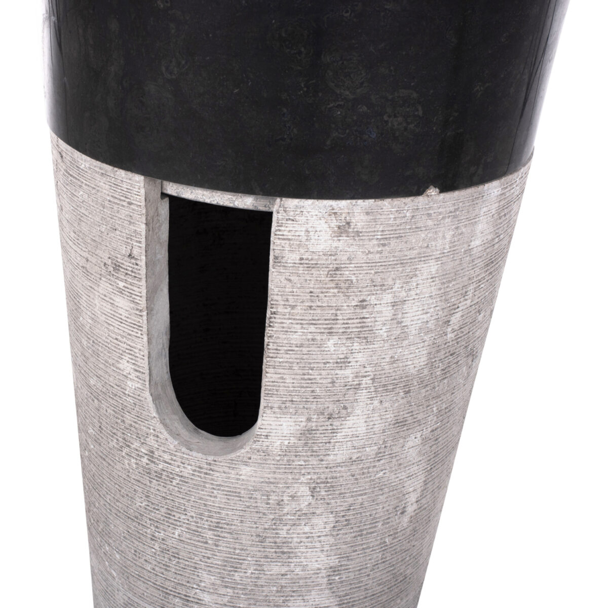 ΝΙΠΤΗΡΑΣ ΜΑΡΜΑΡΙΝΟΣ ΚΩΝΙΚΟΣ ΣΕ ΜΑΥΡΟ & ΓΚΡΙ Φ40x90Yεκ.HM7808.01 - Image 4