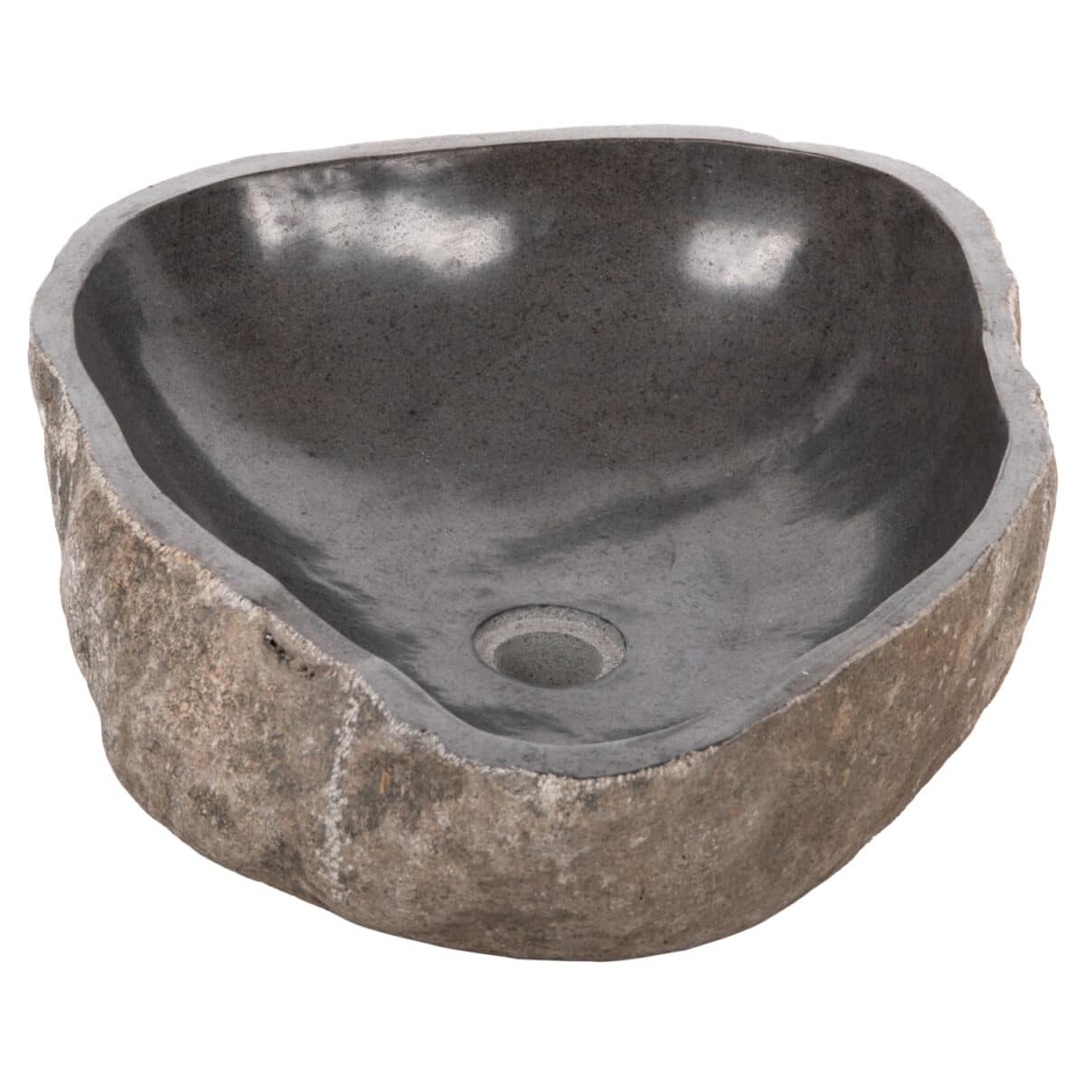 ΝΙΠΤΗΡΑΣ STONE SINK ΛΑΞΕΥΜΕΝΗ ΠΕΤΡΑ ΓΚΡΙ ΑΠΟΧΡΩΣΗ HM4193 55x44x16Υ εκ. - Image 5