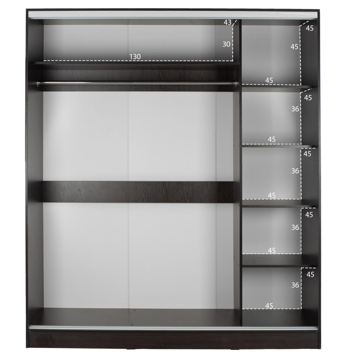 ΝΤΟΥΛΑΠΑ ΔΙΦΥΛΛΗ ADLER ΣΥΡΟΜΕΝΗ ΜΕ ΚΑΘΡΕΠΤΗ ΒΕΓΓΕ HM2434.02 160x60x210 εκ. - Image 4