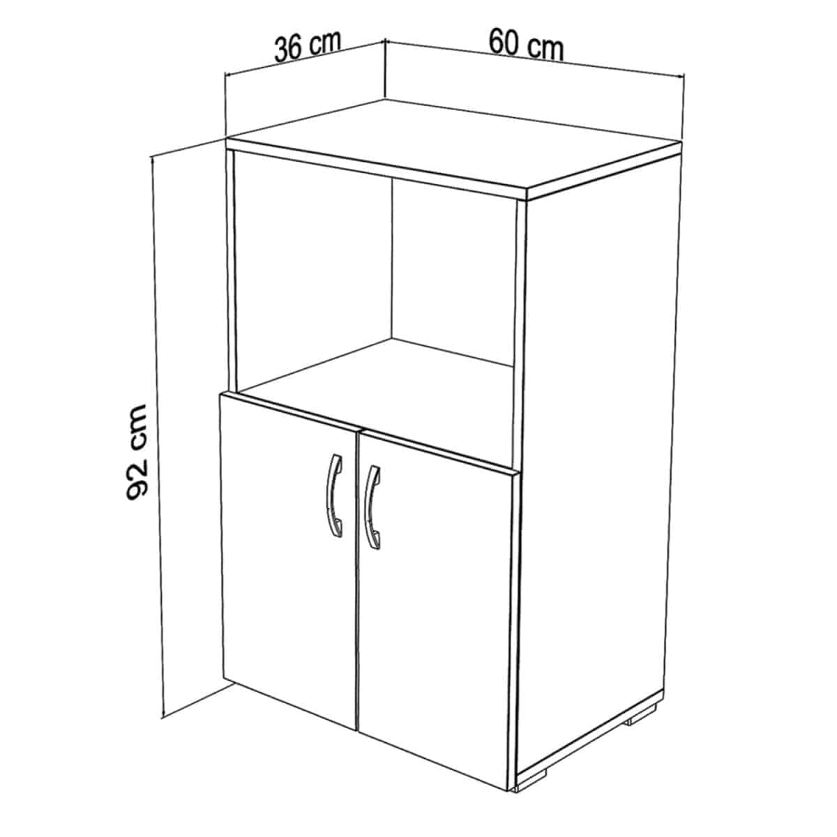 ΝΤΟΥΛΑΠΙ ΚΟΥΖΙΝΑΣ NITO HM18197.01 ΜΕΛΑΜΙΝΗ ΣΕ ΦΥΣΙΚΟ ΧΡΩΜΑ 60x36x92Υεκ. - Image 2