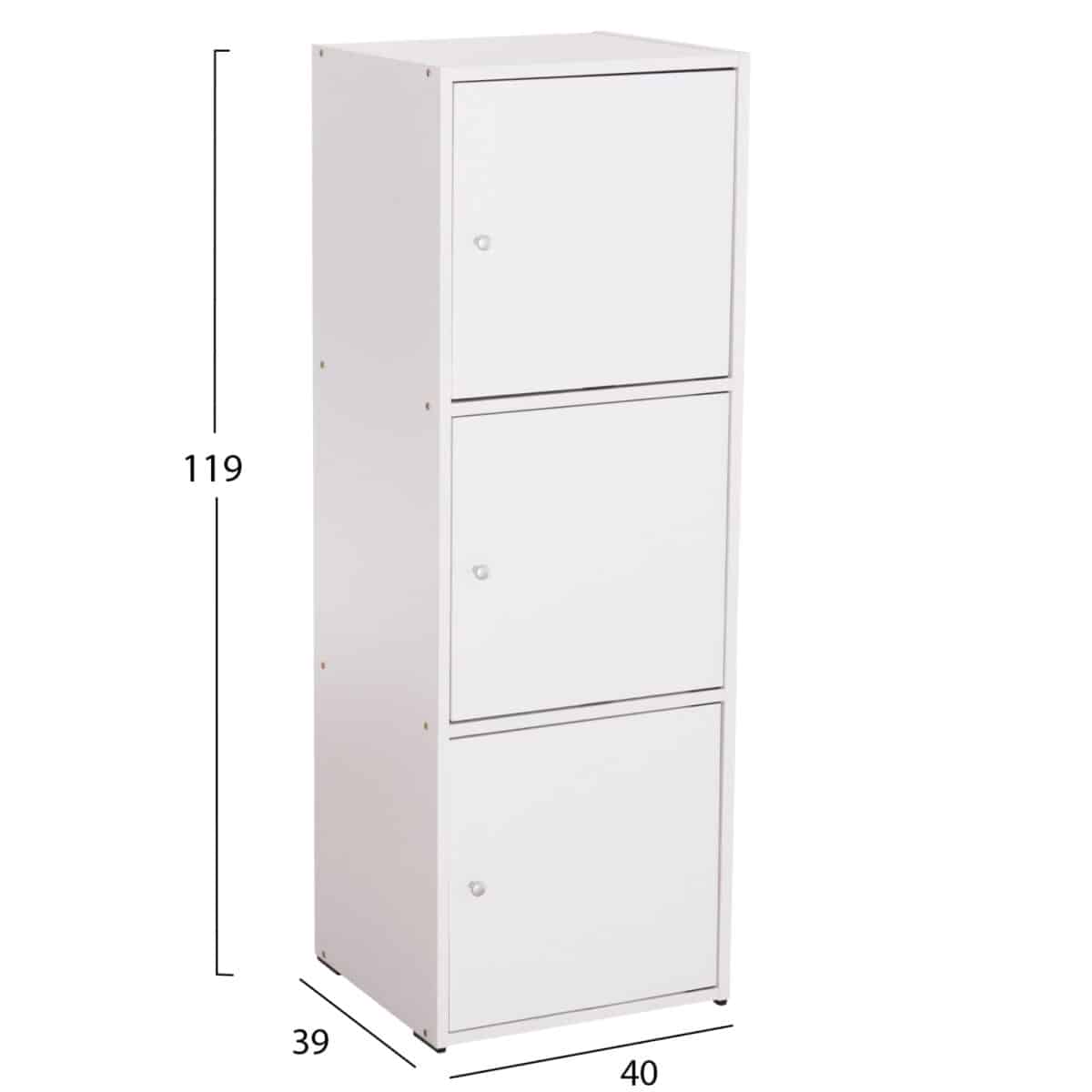 ΝΤΟΥΛΑΠΙ ΜΕ 3 ΑΠΟΘ. ΧΩΡΟΥΣ SORIANO HM9939.01 ΛΕΥΚΗ ΜΕΛΑΜΙΝΗ 40x39x119Υεκ. - Image 2