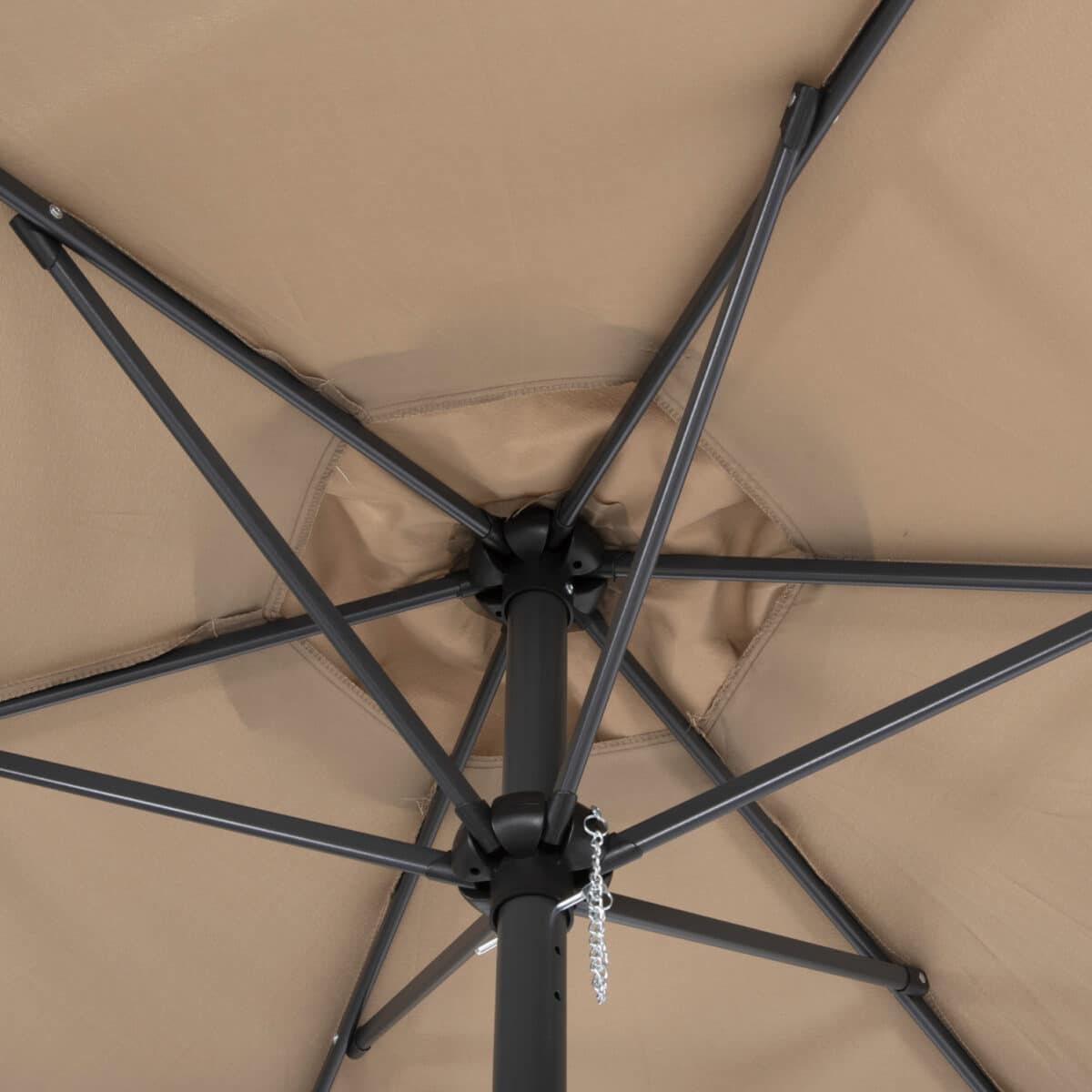 ΟΜΠΡΕΛΑ ΑΛΟΥΜΙΝΙΟΥ Φ250x236Y εκ.ΜΕ 6 ΑΚΤΙΝΕΣ KACEN HM6030.04 ΜΟΚΑ-ΑΝΘΡΑΚΙ - Image 7