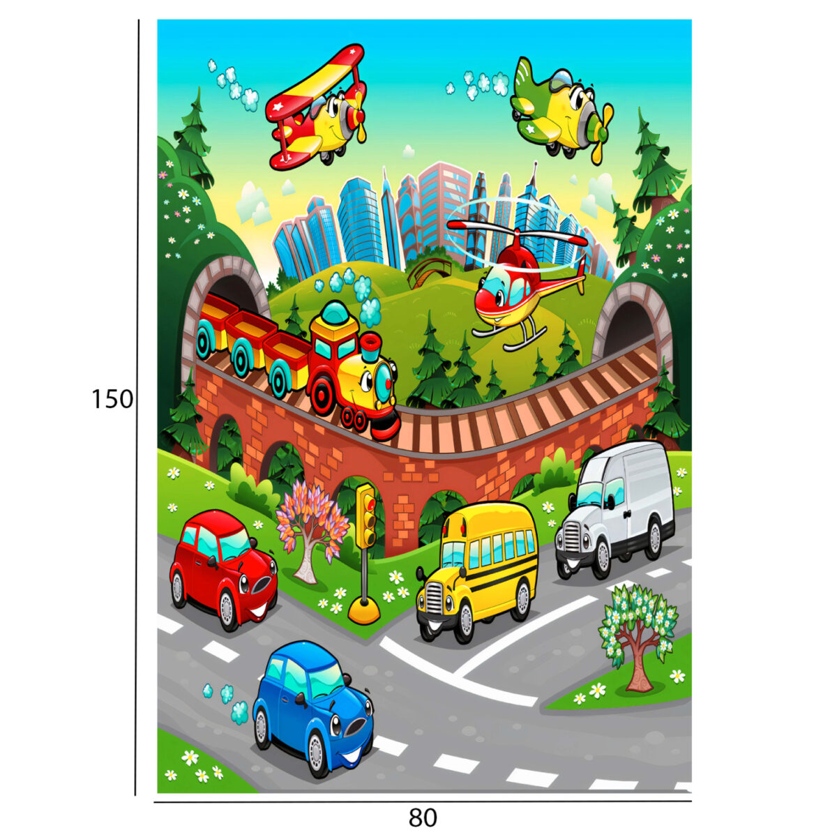 ΠΑΙΔΙΚΟ ΧΑΛΙ ΜΕ ΚΡΟΣΙΑ ΣΕΙΡΑ KIDDER HM7678.13 ΠΟΛΥΧΡΩΜΟ 80Χ150 εκ. - Image 2