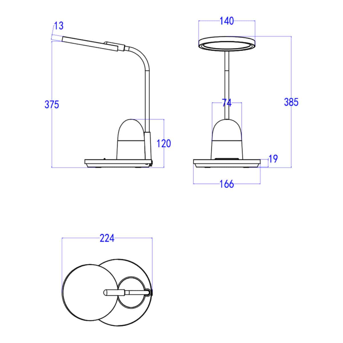 ΠΑΙΔΙΚΟ ΦΩΤΙΣΤΙΚΟ ΓΡΑΦΕΙΟΥ LED BADOO ΦΙΓΟΥΡΑ ΓΑΤΑΣ HM4449.03 ΓΑΛΑΖΙΟ-ΛΕΥΚΟ ABS - Image 2