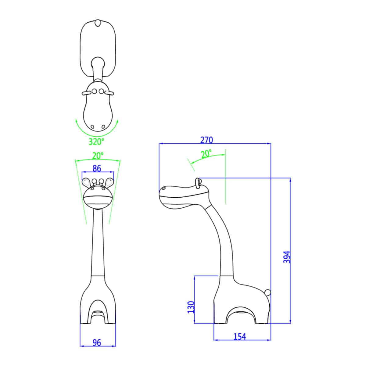 ΠΑΙΔΙΚΟ ΦΩΤΙΣΤΙΚΟ ΓΡΑΦΕΙΟΥ ΑΦΗΣ LED BADOO ΚΑΜΗΛΟΠΑΡΔΑΛΗ HM4450.04 ΚΙΤΡΙΝΟ ABS - Image 2