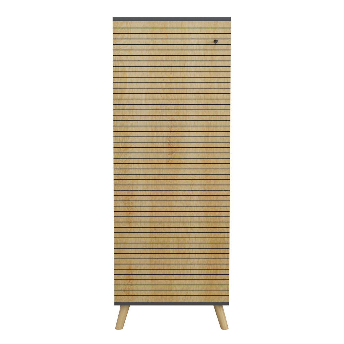 ΠΑΠΟΥΤΣΟΘΗΚΗ-ΝΤΟΥΛΑΠΙ ALVARO HM8954.15 ΜΕΛΑΜΙΝΗ ΑΝΘΡΑΚΙ-ΦΥΣΙΚΟ ΞΥΛΟΥ 50Χ38Χ135Yεκ. - Image 4