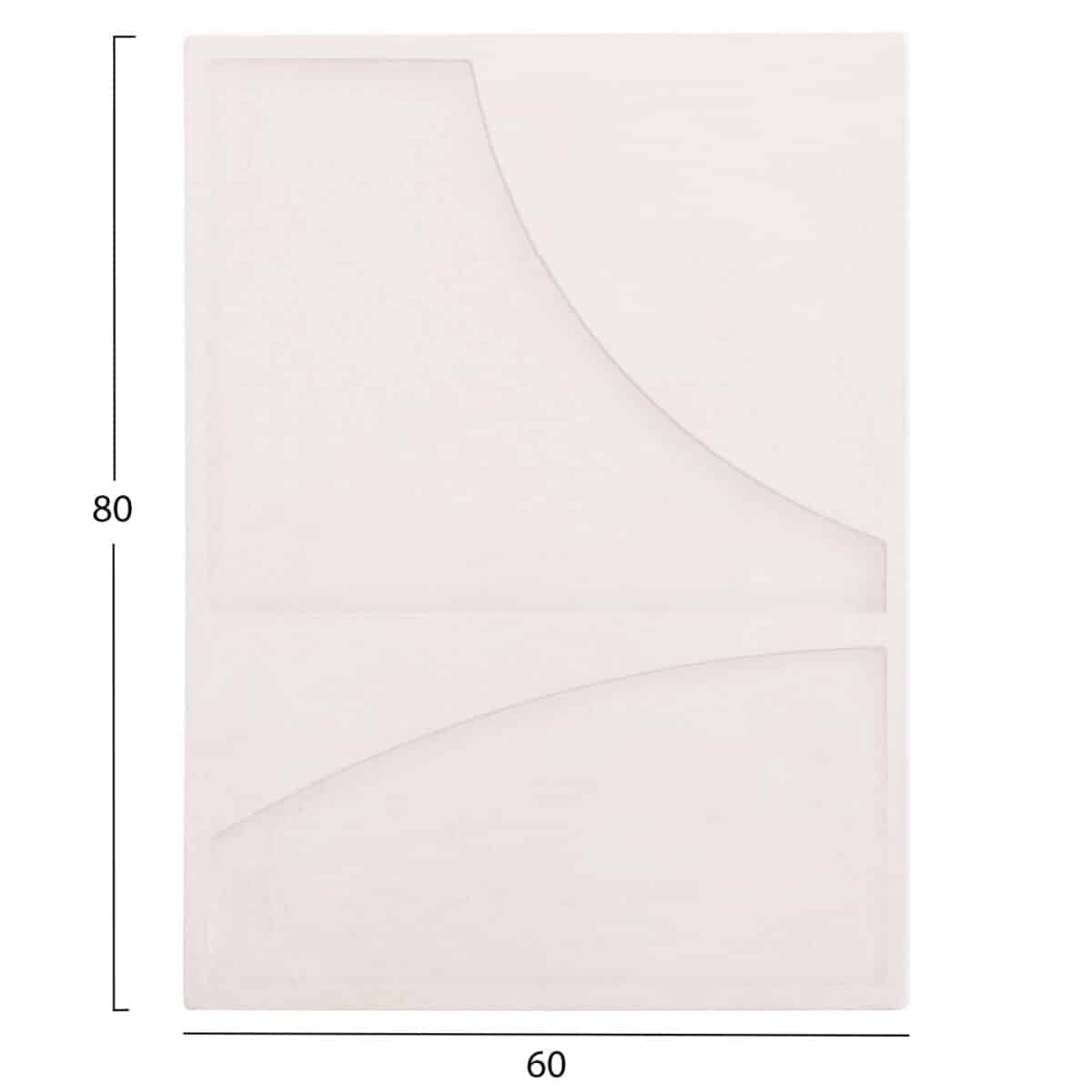 ΠΙΝΑΚΑΣ ΟΡΘΟΓΩΝΙΟΣ ΣΕΙΡΑ SANTORINI HM4509 MDF ΥΠΟΛΕΥΚΟ ΧΡΩΜΑ 60x4(πάχος)x80Υεκ. - Image 2