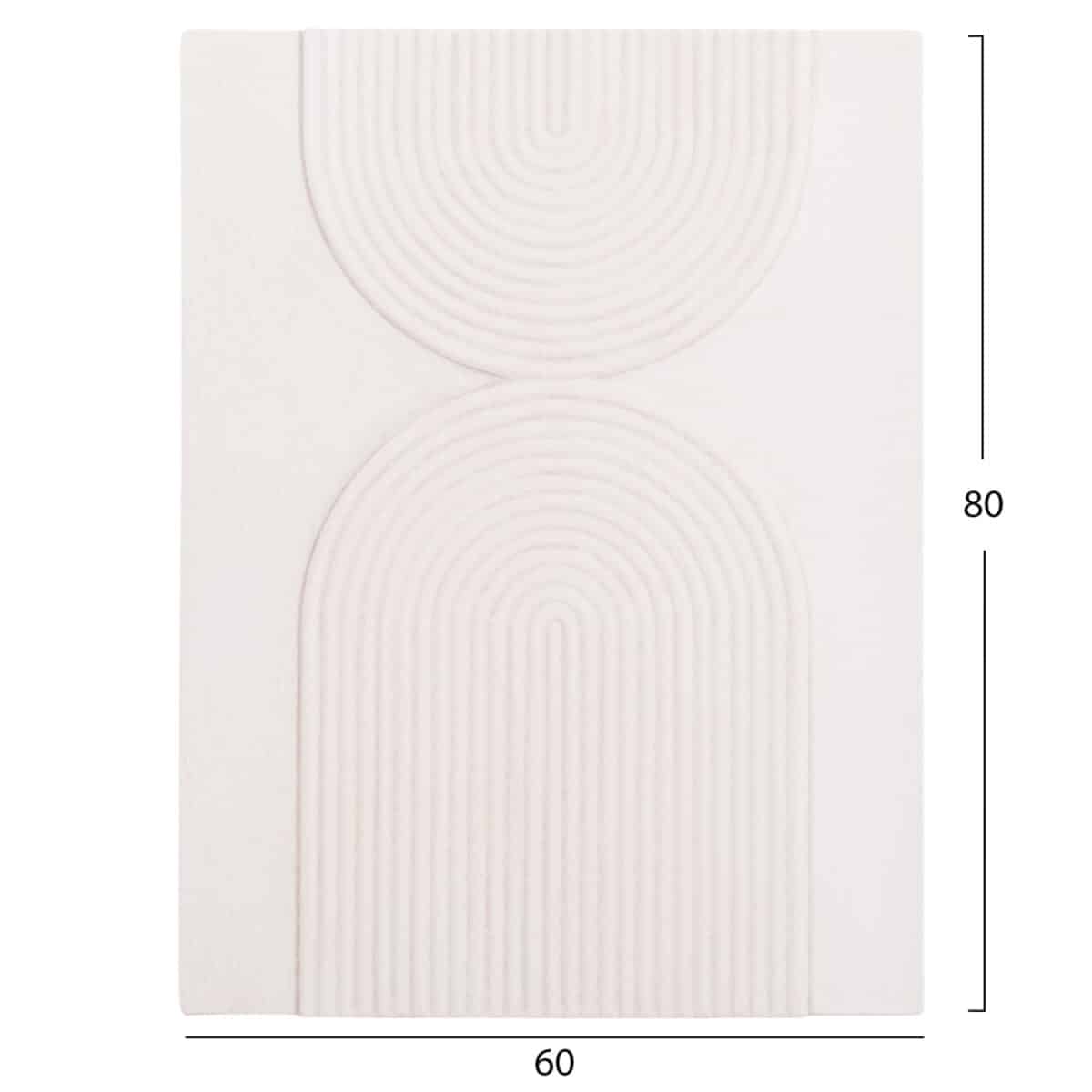 ΠΙΝΑΚΑΣ ΟΡΘΟΓΩΝΙΟΣ ΣΕΙΡΑ SANTORINI HM4523 MDF ΣΕ ΥΠΟΛΕΥΚΟ ΧΡΩΜΑ 60x4(πάχος)x80Υεκ. - Image 2