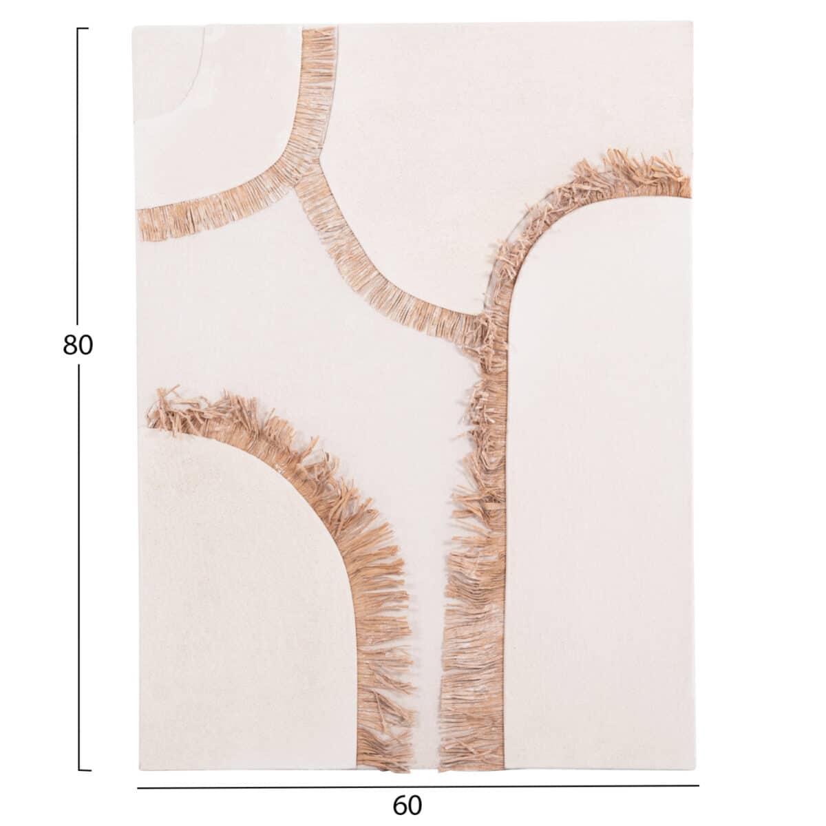 ΠΙΝΑΚΑΣ ΟΡΘΟΓΩΝΙΟΣ ΣΕΙΡΑ SANTORINI HM4532 MDF ΥΠΟΛΕΥΚΟ ΧΡΩΜΑ-ΔΙΑΚΟΣΜΗΣΗ ΜΠΕΖ 60x4,5(πάχος)x80Υεκ. - Image 2