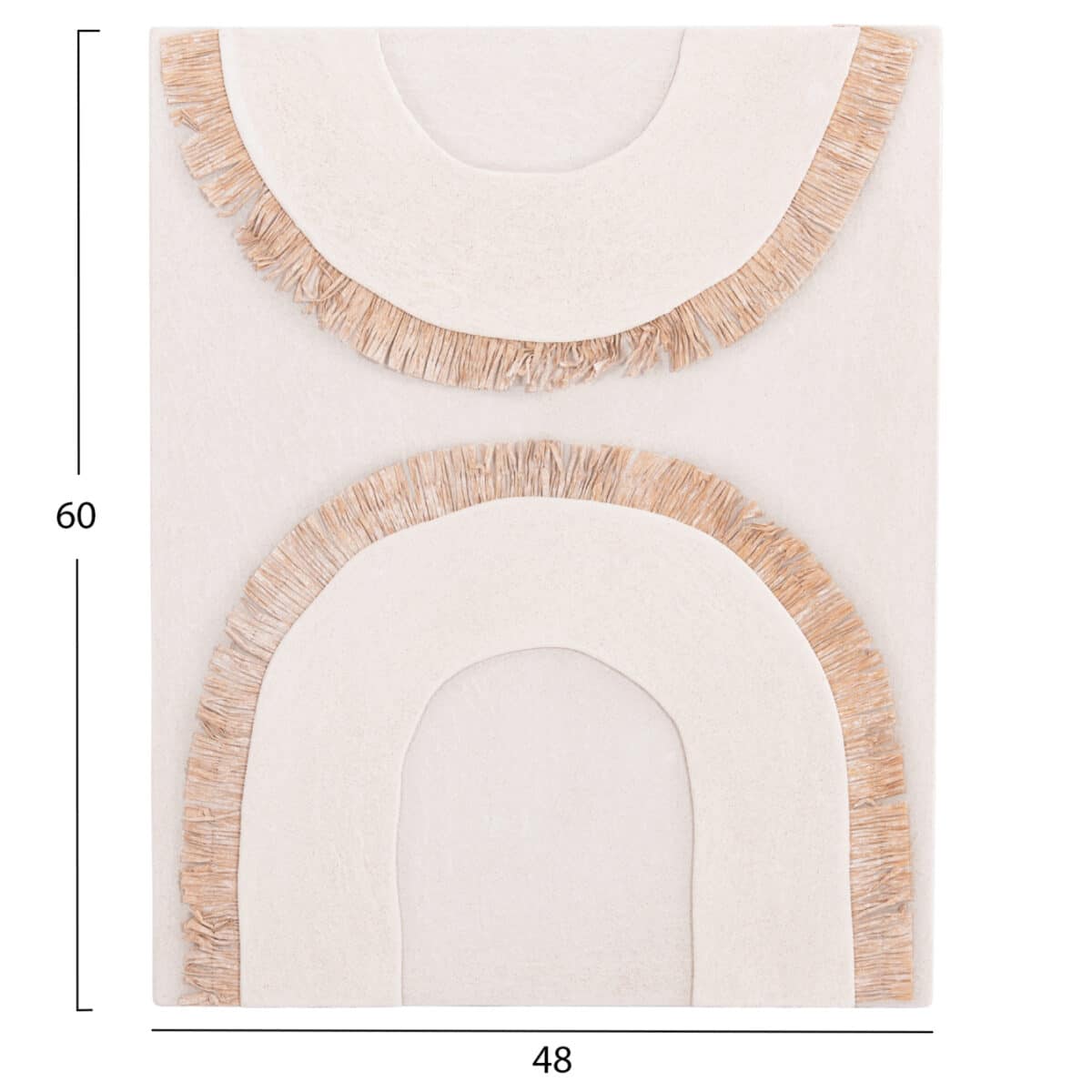 ΠΙΝΑΚΑΣ ΟΡΘΟΓΩΝΙΟΣ ΣΕΙΡΑ SANTORINI HM4535 MDF ΥΠΟΛΕΥΚΟ ΧΡΩΜΑ-ΔΙΑΚΟΣΜΗΣΗ ΜΠΕΖ 48x4,5(πάχος)x60Υεκ. - Image 2