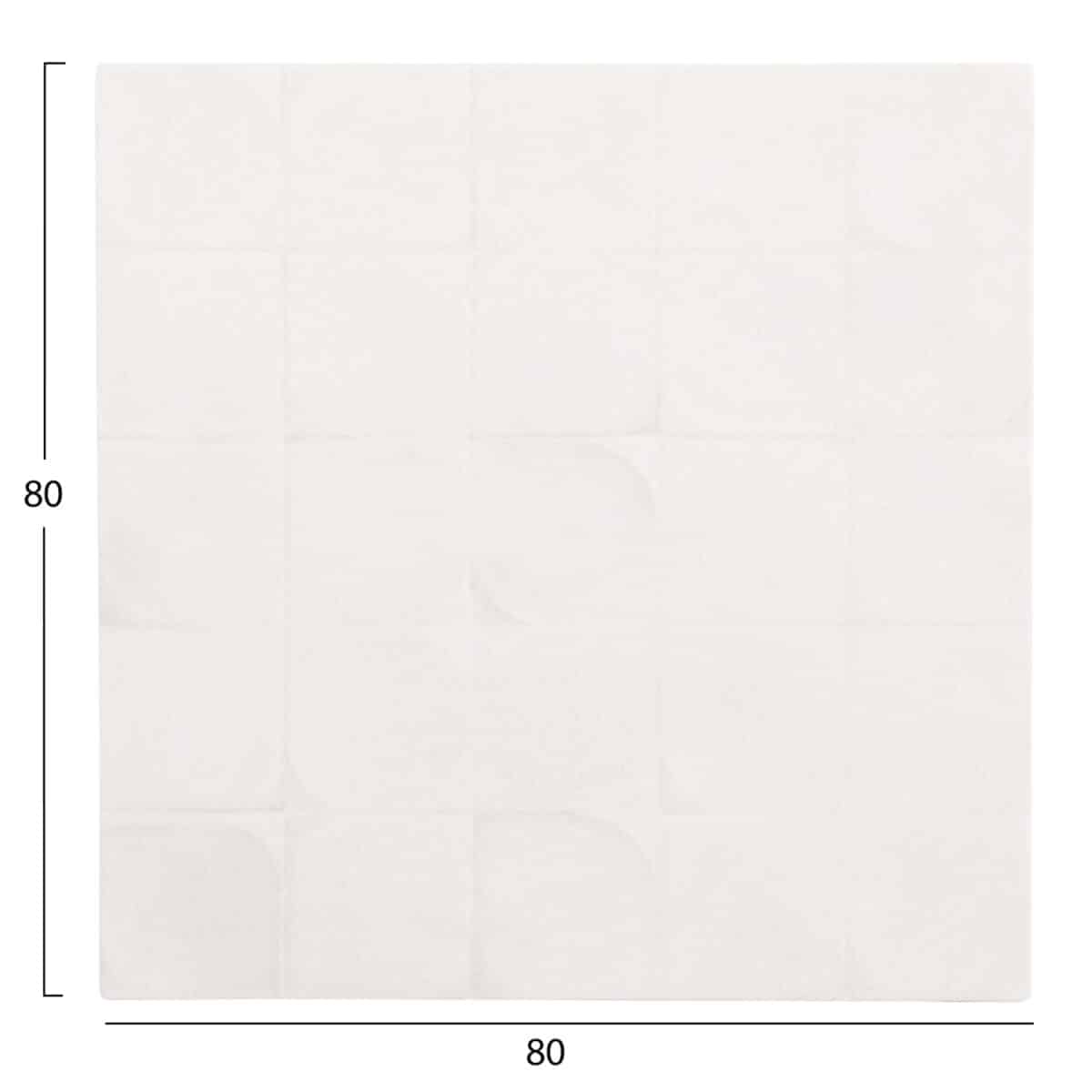 ΠΙΝΑΚΑΣ ΤΕΤΡΑΓΩΝΟΣ ΣΕΙΡΑ SANTORINI HM4516 MDF ΣΕ ΥΠΟΛΕΥΚΟ ΧΡΩΜΑ 80x4,5(πάχος)x80Υεκ. - Image 2