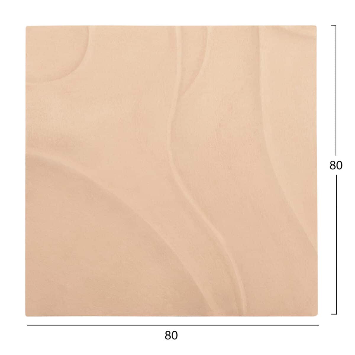 ΠΙΝΑΚΑΣ ΤΕΤΡΑΓΩΝΟΣ ΣΕΙΡΑ SANTORINI HM4520 MDF ΣΕ ΜΠΕΖ ΧΡΩΜΑ 80x4(πάχος)x80Υεκ. - Image 2