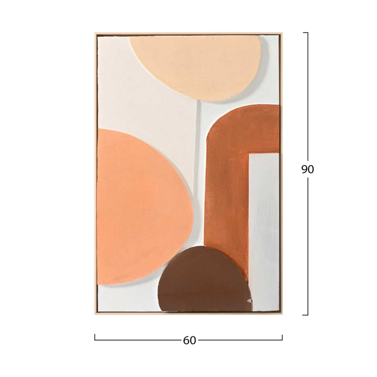 ΠΙΝΑΚΑΣ ΤΟΙΧΟΥ 3D FLUO HM4543.01 ΜΕ ΚΟΡΝΙΖΑ ΜΠΕΖ-ΧΕΙΡΟΠΟΙΗΤΑ ΣΧΕΔΙΑ 60x4,5Χ90Υεκ. - Image 2