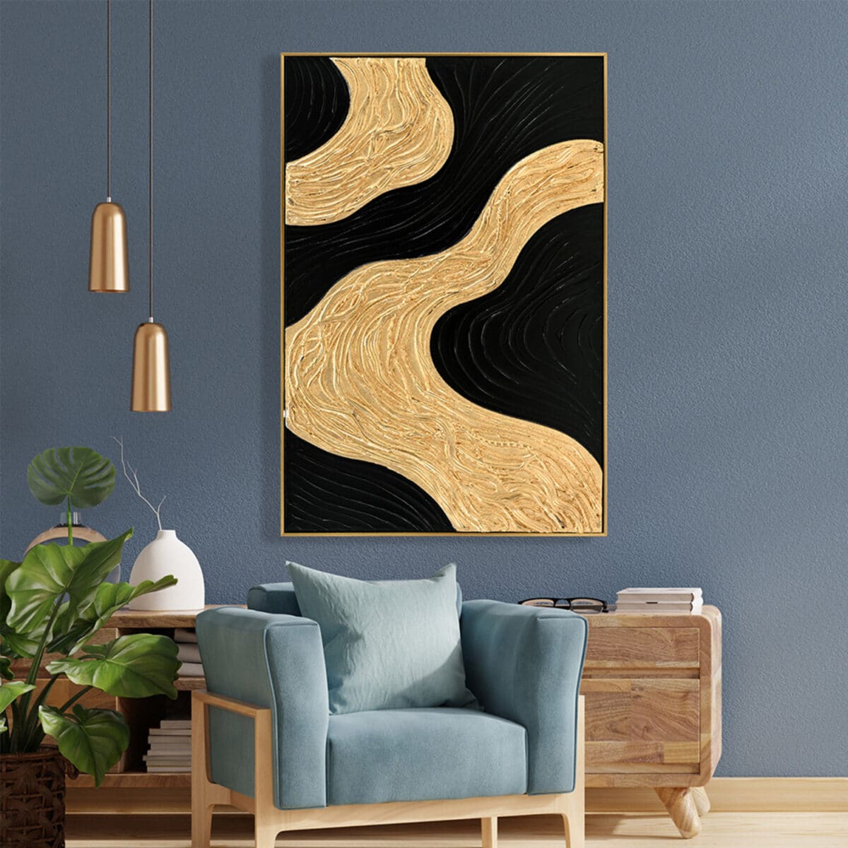 ΠΙΝΑΚΑΣ ΤΟΙΧΟΥ 3D SEDIMENT HM4548.01 ΚΟΡΝΙΖΑ ΜΠΕΖ-ΧΕΙΡΟΠΟΙΗΤΑ ΣΧΕΔΙΑ 62x4,5Χ92Υεκ. - Image 3