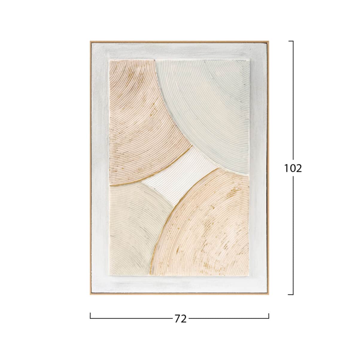 ΠΙΝΑΚΑΣ ΤΟΙΧΟΥ 3D HM4554 ΜΕ ΚΟΡΝΙΖΑ ΜΠΕΖ-ΧΕΙΡΟΠΟΙΗΤΕΣ ΚΑΜΠΥΛΕΣ 72x5Χ102Υεκ. - Image 2