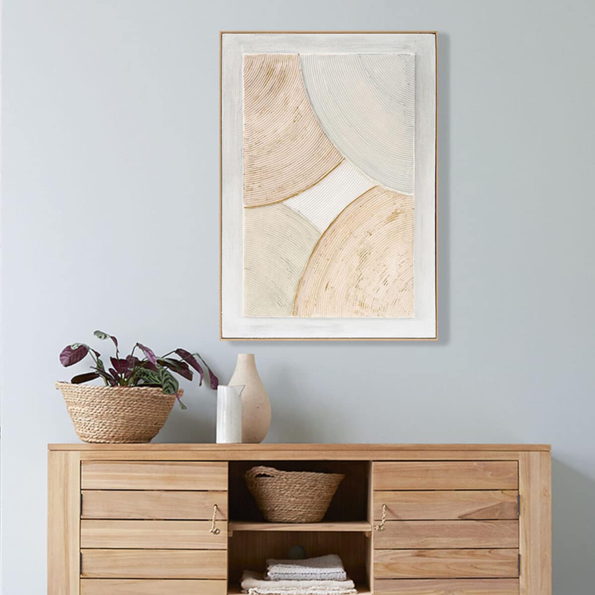 ΠΙΝΑΚΑΣ ΤΟΙΧΟΥ 3D HM4554 ΜΕ ΚΟΡΝΙΖΑ ΜΠΕΖ-ΧΕΙΡΟΠΟΙΗΤΕΣ ΚΑΜΠΥΛΕΣ 72x5Χ102Υεκ. - Image 3