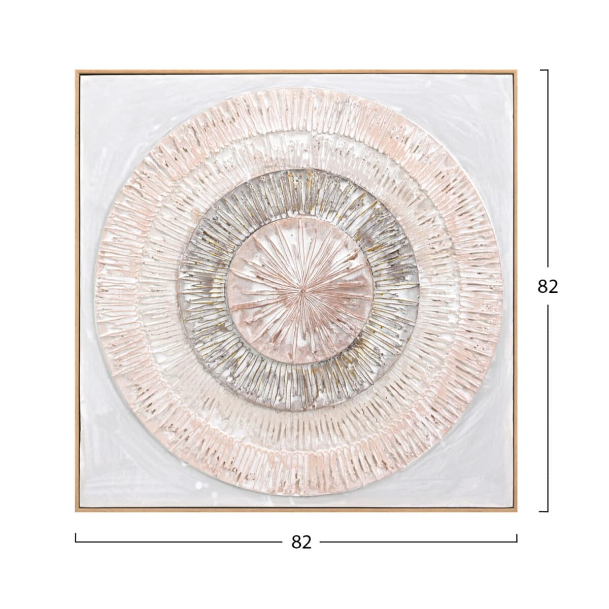 ΠΙΝΑΚΑΣ ΤΟΙΧΟΥ 3D HM4578 ΜΕ ΚΟΡΝΙΖΑ ΜΠΕΖ-ΧΕΙΡΟΠΟΙΗΤΟΙ ΚΥΚΛΟΙ 82x4,5Χ82Υεκ. - Image 2