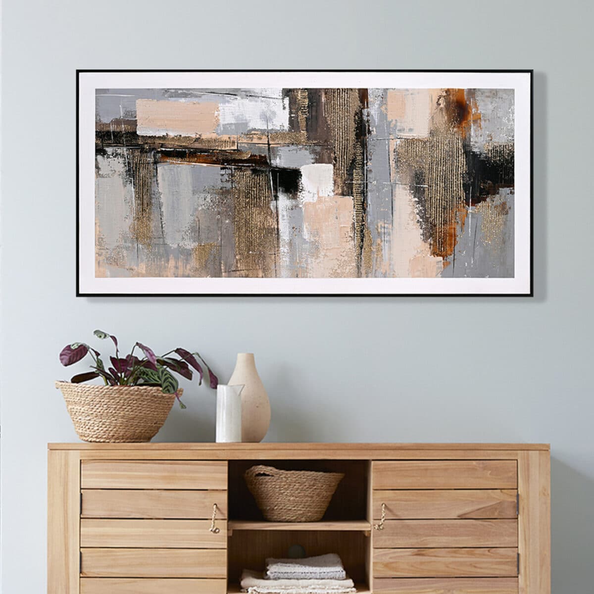 ΠΙΝΑΚΑΣ ΤΟΙΧΟΥ SEDIMENT HM4551 ΜΕ ΚΟΡΝΙΖΑ ΜΑΥΡΗ-ΚΑΜΒΑΣ 142x4.5x72Υεκ - Image 3