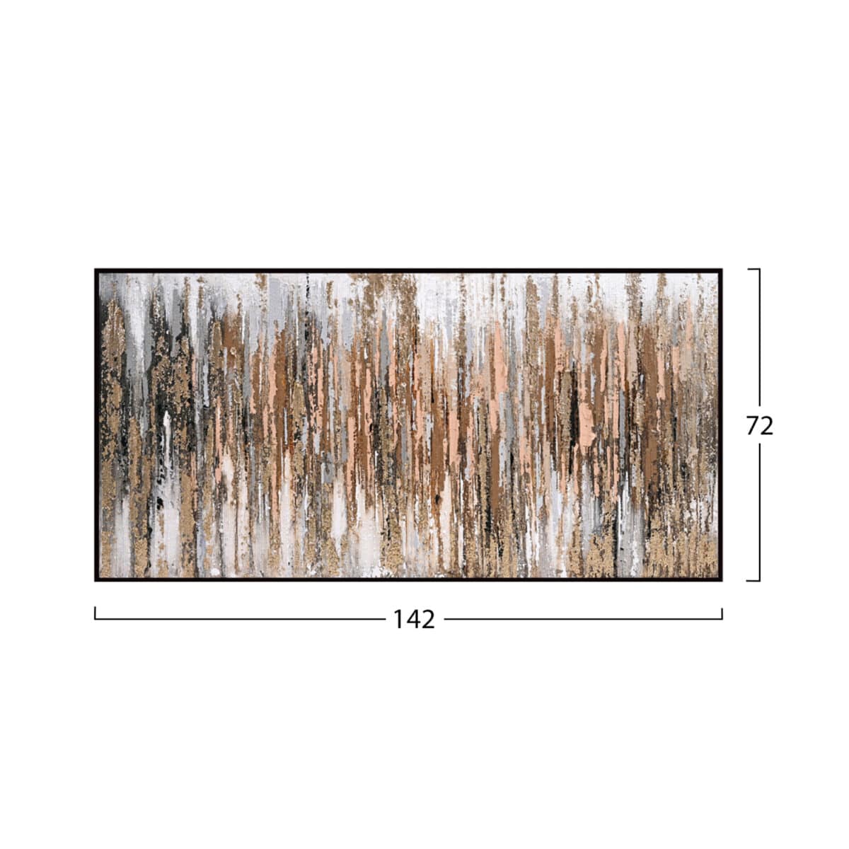 ΠΙΝΑΚΑΣ ΤΟΙΧΟΥ SEDIMENT HM4574.01 ΜΕ ΚΟΡΝΙΖΑ ΜΑΥΡΗ-ΚΑΜΒΑΣ 142x4.5x72Υεκ - Image 2