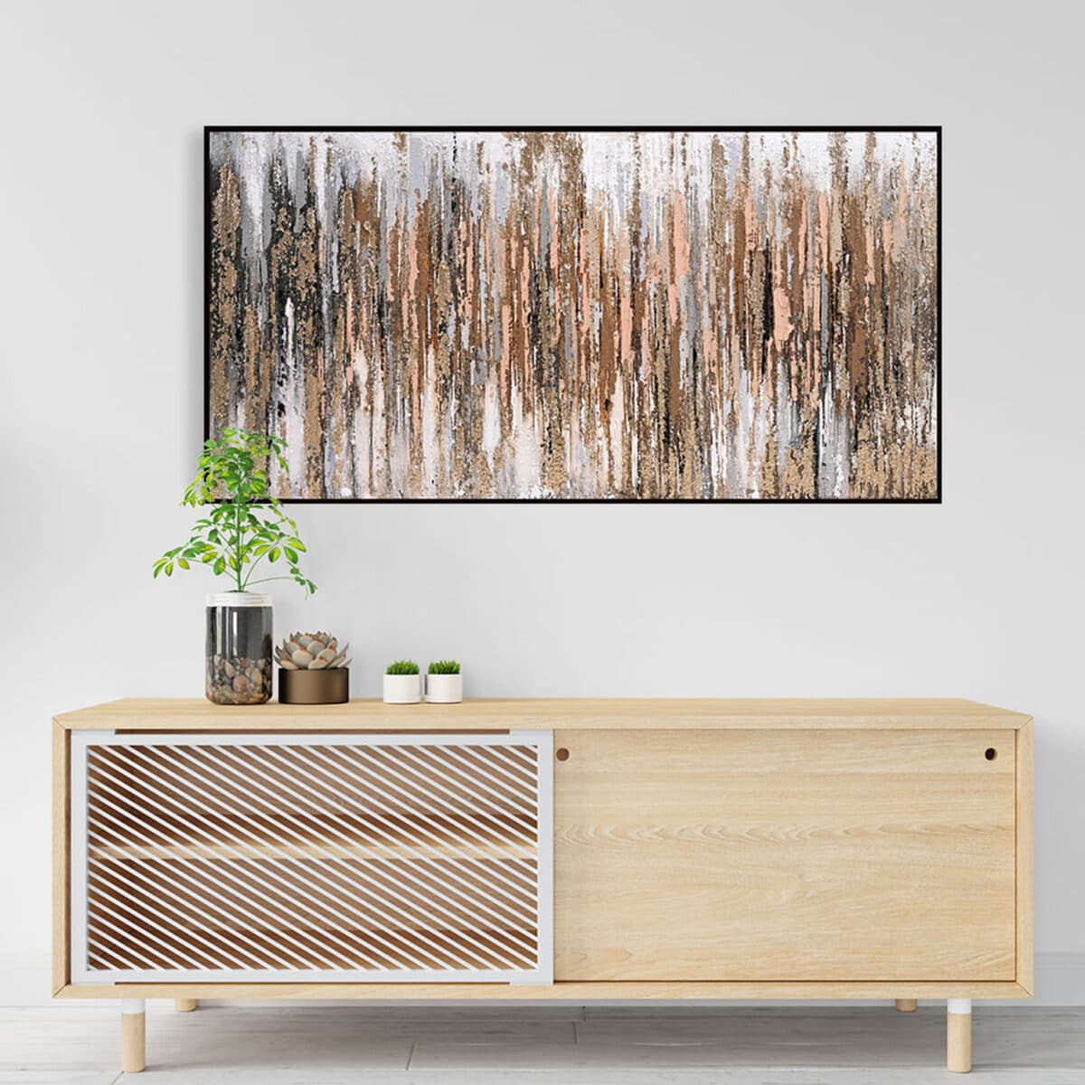 ΠΙΝΑΚΑΣ ΤΟΙΧΟΥ SEDIMENT HM4574.01 ΜΕ ΚΟΡΝΙΖΑ ΜΑΥΡΗ-ΚΑΜΒΑΣ 142x4.5x72Υεκ - Image 3