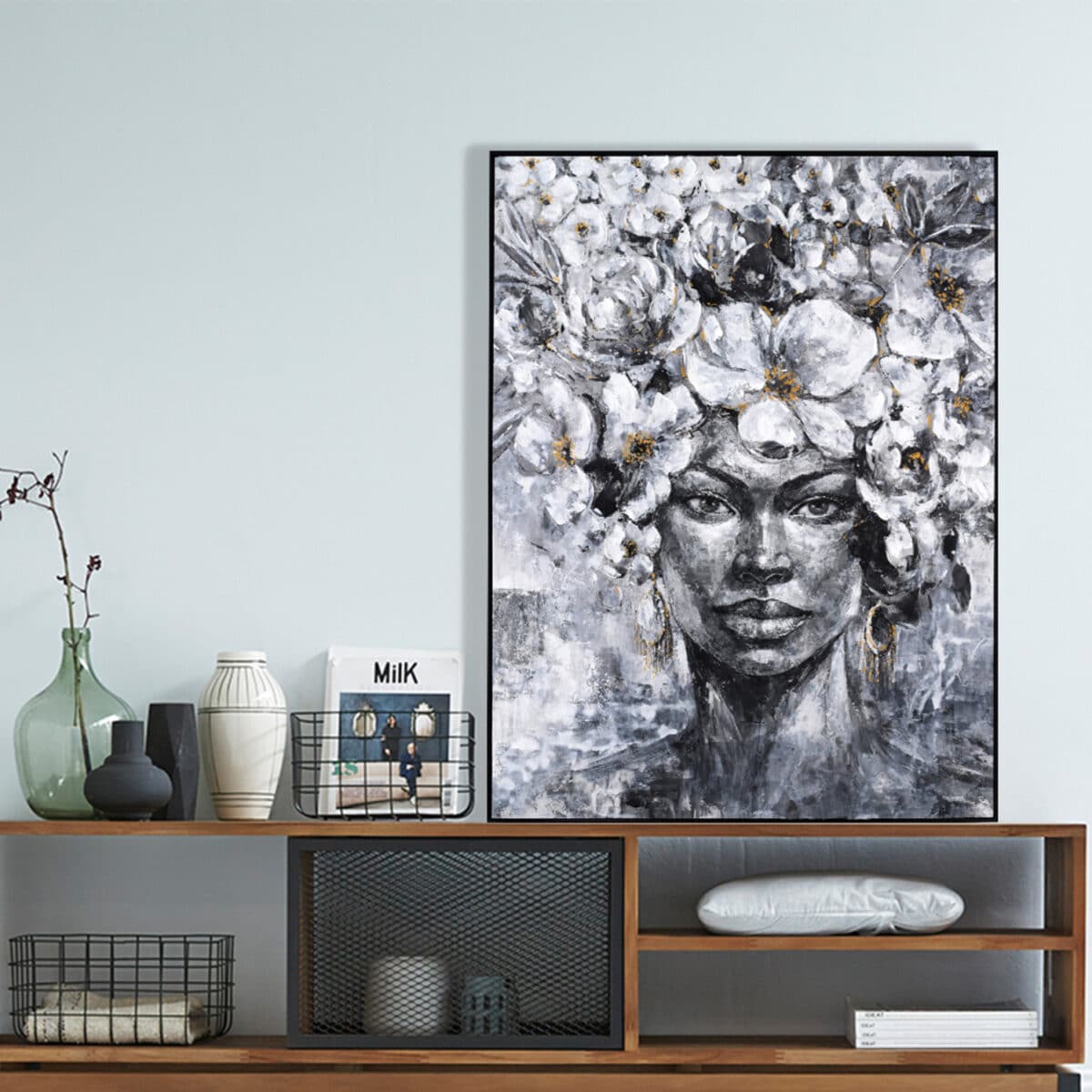 ΠΙΝΑΚΑΣ TOIXOY MARIP HM4545 ΚΟΡΝΙΖΑ ΜΑΥΡΗ-ΚΑΜΒΑΣ ΕΚΤΥΠΩΣΗ 92x4,5x122Υεκ - Image 3