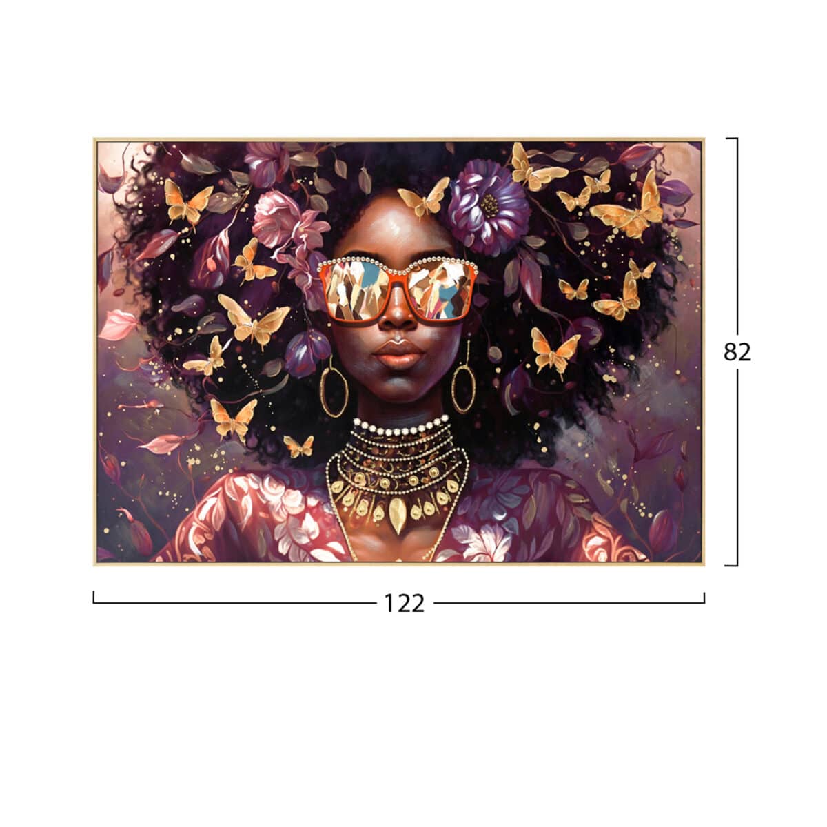 ΠΙΝΑΚΑΣ TOIXOY MARIP HM4569 ΜΕ ΚΟΡΝΙΖΑ ΜΠΕΖ-ΚΑΜΒΑΣ ΕΚΤΥΠΩΣΗ 122x4,5x82Υεκ. - Image 2