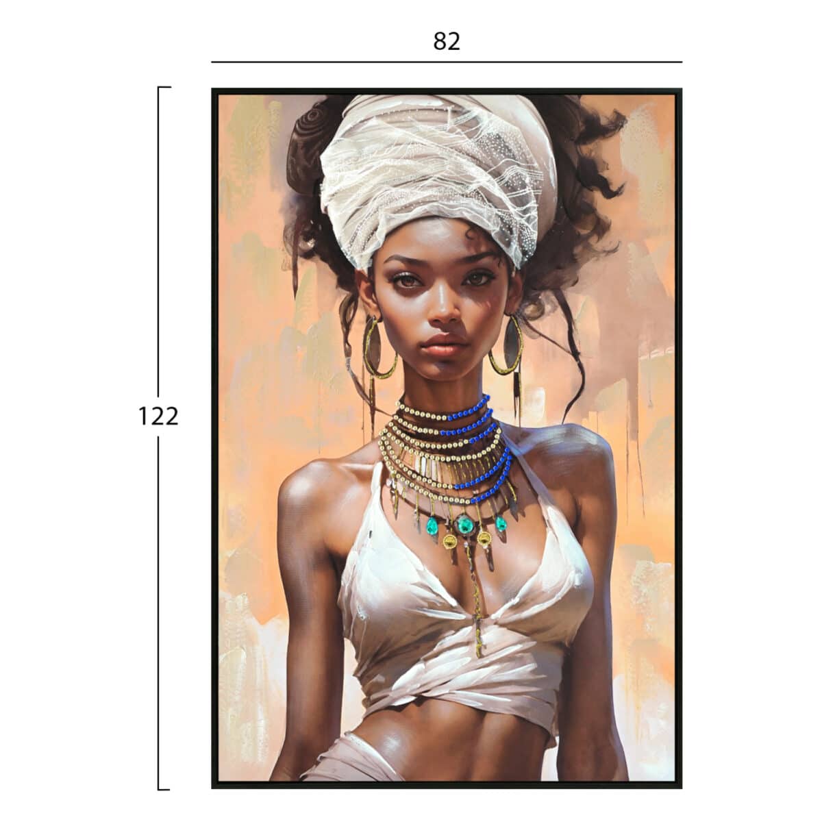 ΠΙΝΑΚΑΣ TOIXOY MARIP HM4571 ΜΕ ΚΟΡΝΙΖΑ ΜΑΥΡΗ-ΚΑΜΒΑΣ ΕΚΤΥΠΩΣΗ 82x4,5x122Υεκ. - Image 2