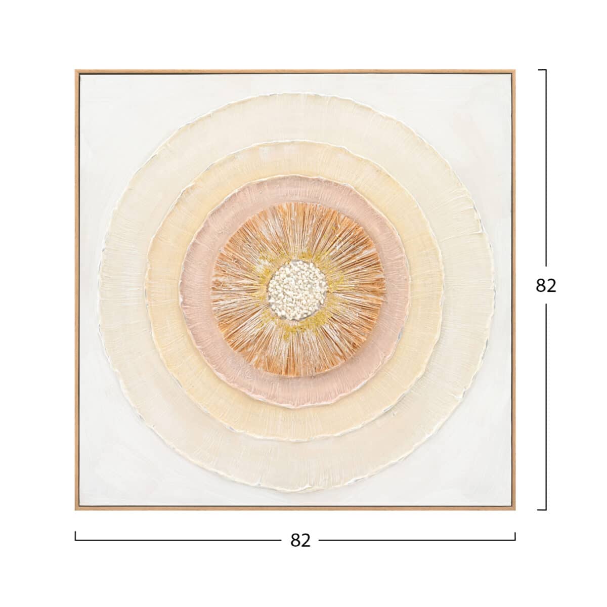 ΠΙΝΑΚΑΣ TOIXOY HM4577 ΜΕ ΚΟΡΝΙΖΑ ΜΠΕΖ-ΚΑΜΒΑΣ ΚΥΚΛΟΙ 82x4,5x82Υεκ. - Image 2