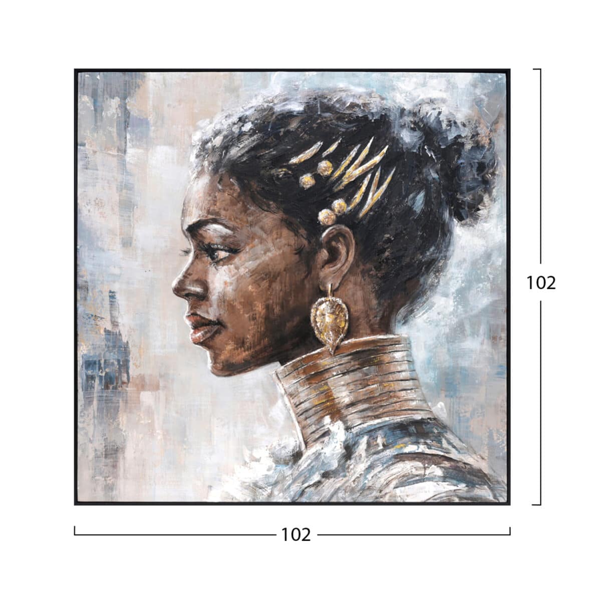 ΠΙΝΑΚΑΣ TOIXOY ΤΕΤΡΑΓΩΝΟΣ MARIP HM4544 ΚΟΡΝΙΖΑ ΜΑΥΡΗ-ΚΑΜΒΑΣ ΕΚΤΥΠΩΣΗ 102x4,5x102Υεκ - Image 2