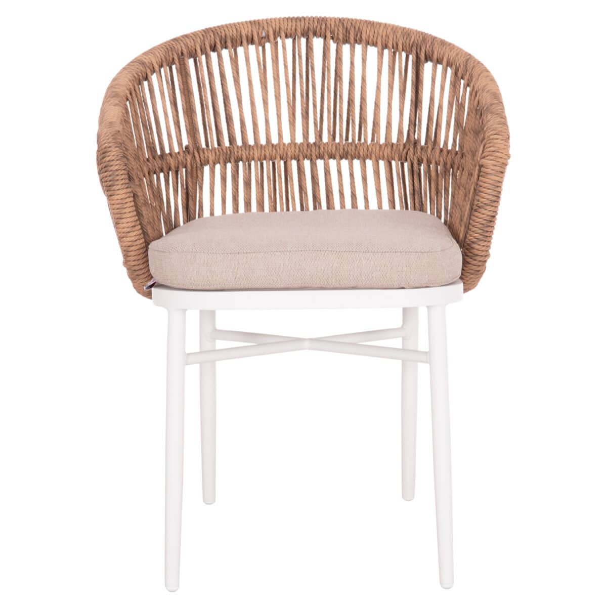 ΠΟΛΥΘΡΟΝΑ ΑΛΟΥΜΙΝΙΟΥ ORIN HM6265.02 ΛΕΥΚΗ-P.E.RATTAN ΦΥΣΙΚΟ-ΜΠΕΖ ΜΑΞΙΛΑΡΙΑ 58x61x75Υ - Image 3